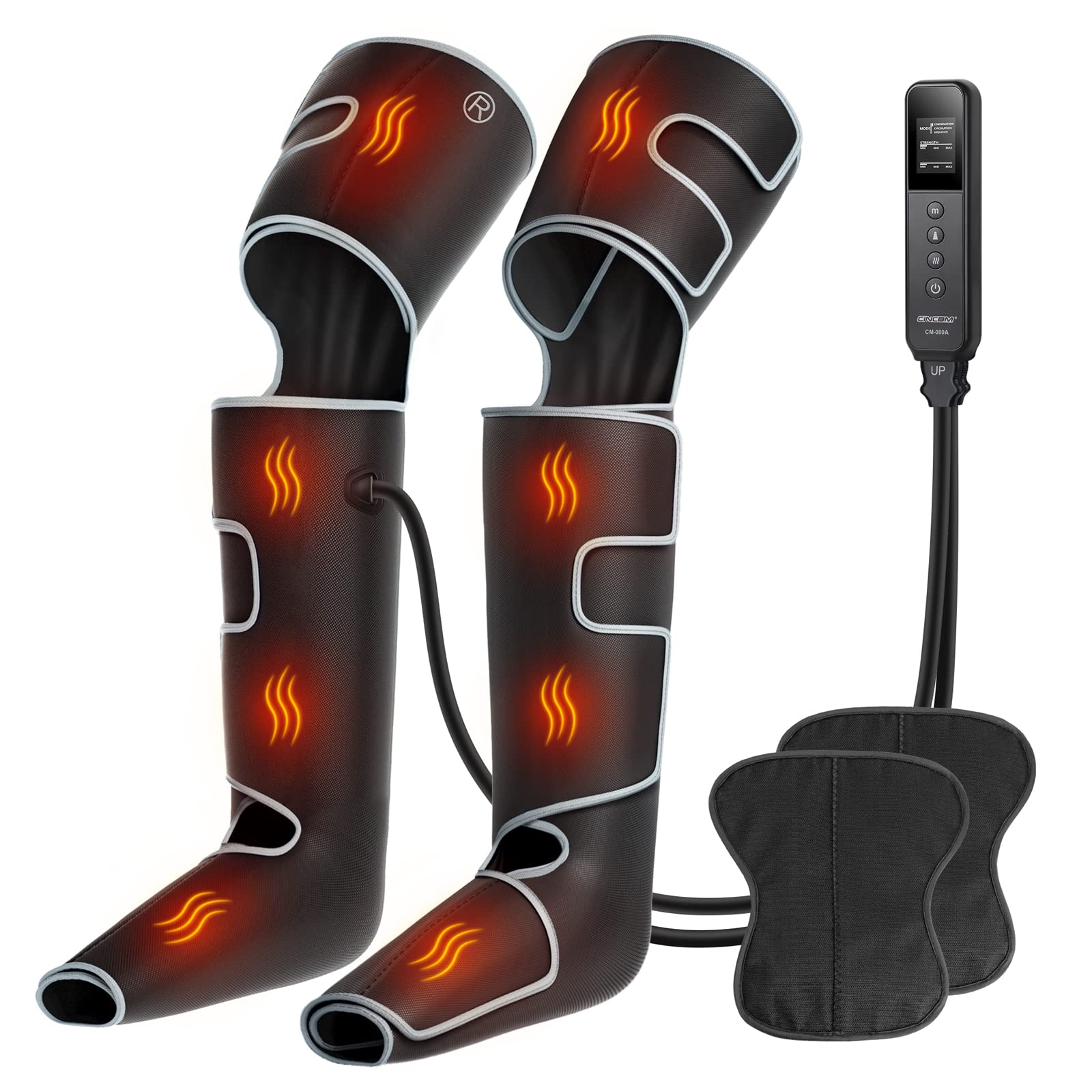 CINCOM leg massager shows full heat coverage for soothing warmth