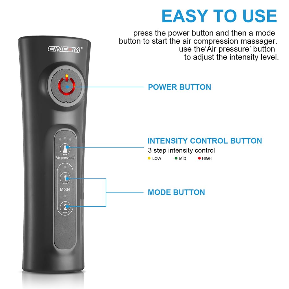 CINCOM leg massager designed for use at home or in the office.
