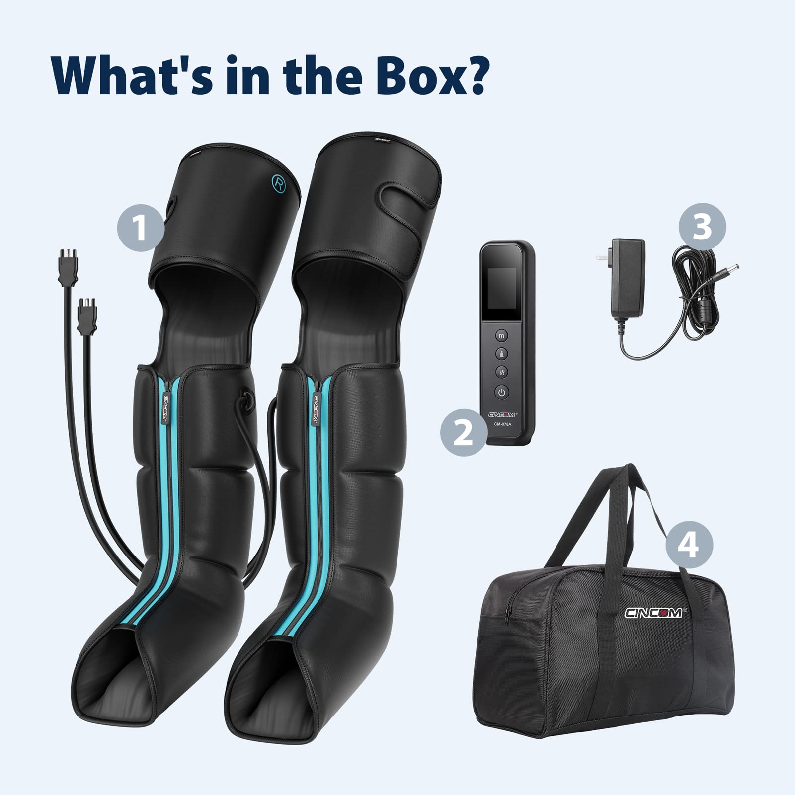CINCOM leg massager in use after a workout for recovery at home