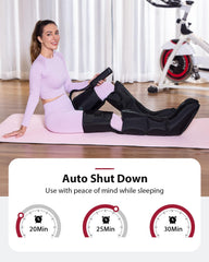 CINCOM leg massager handheld LCD controller enables customized sessions