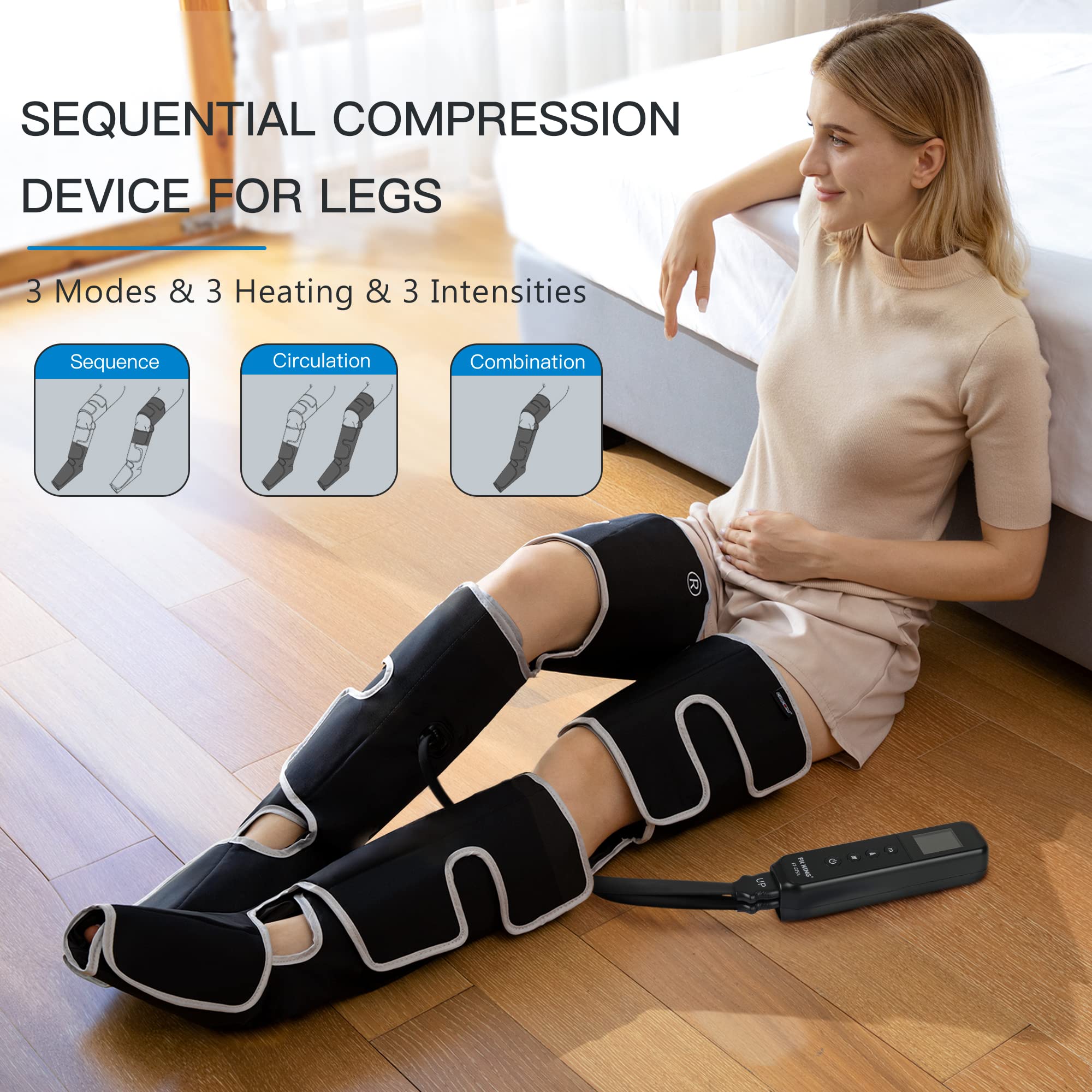 CINCOM leg massager thigh wrap targets the upper leg for relaxation