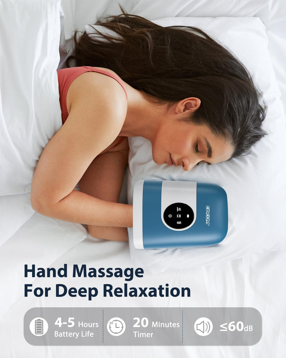 CINCOM touch screen control panel for personalized massage settings.