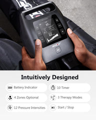 Cincom zone-control targets feet and calves for personalized relief.