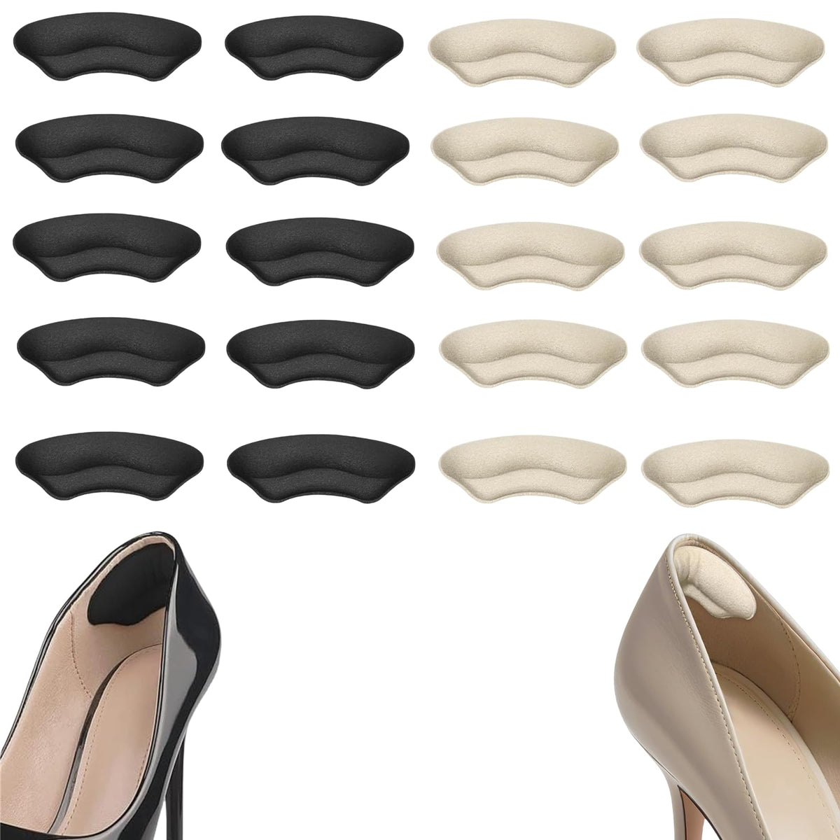 Cioohan 10-pairs heel pads pack provides extended comfort and backup options
