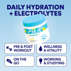 Cira Hydration Self-Love Lemonade in a glass showing easy mix and refreshing taste