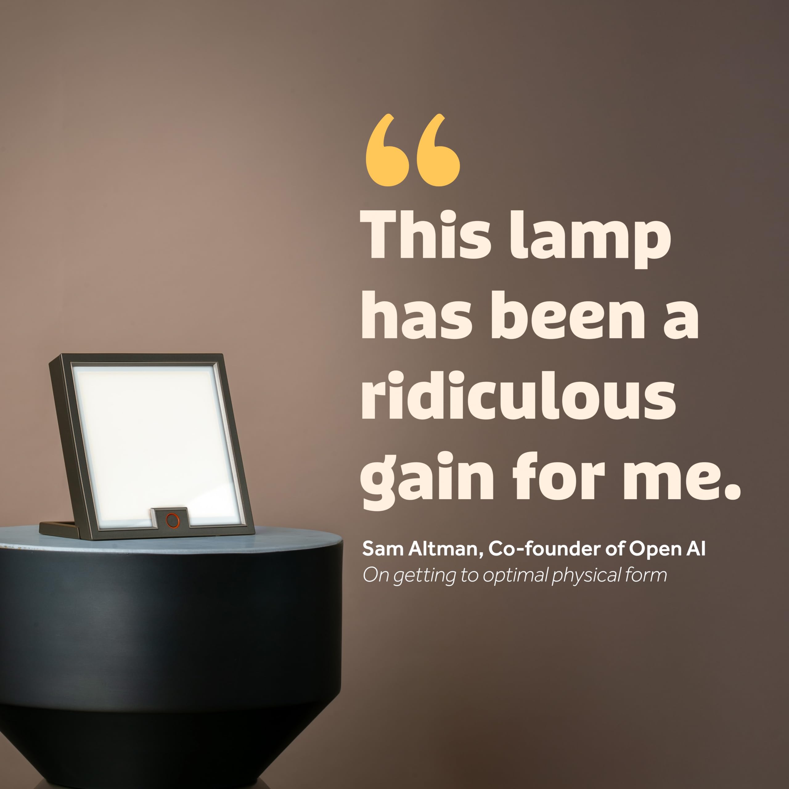 Circadian Optics Lumine one-touch control makes setup fast and simple