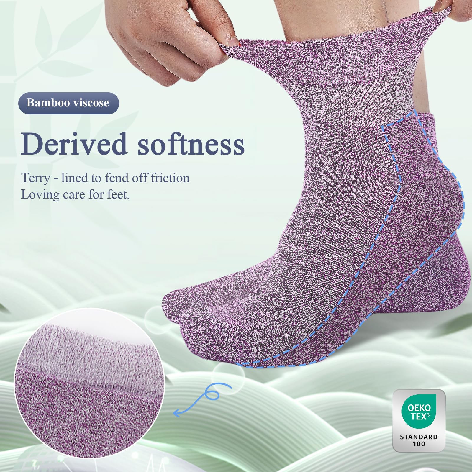 Cirorld loose-fit socks help swollen feet feel comfortable during daily activities