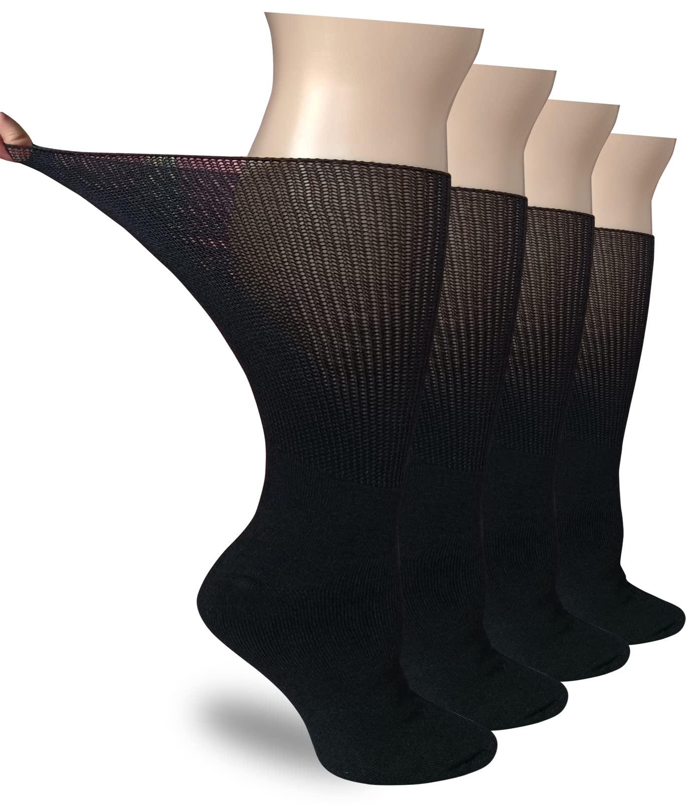 CIRZUEX extra-wide socks for swollen feet with non-binding top for comfortable wear