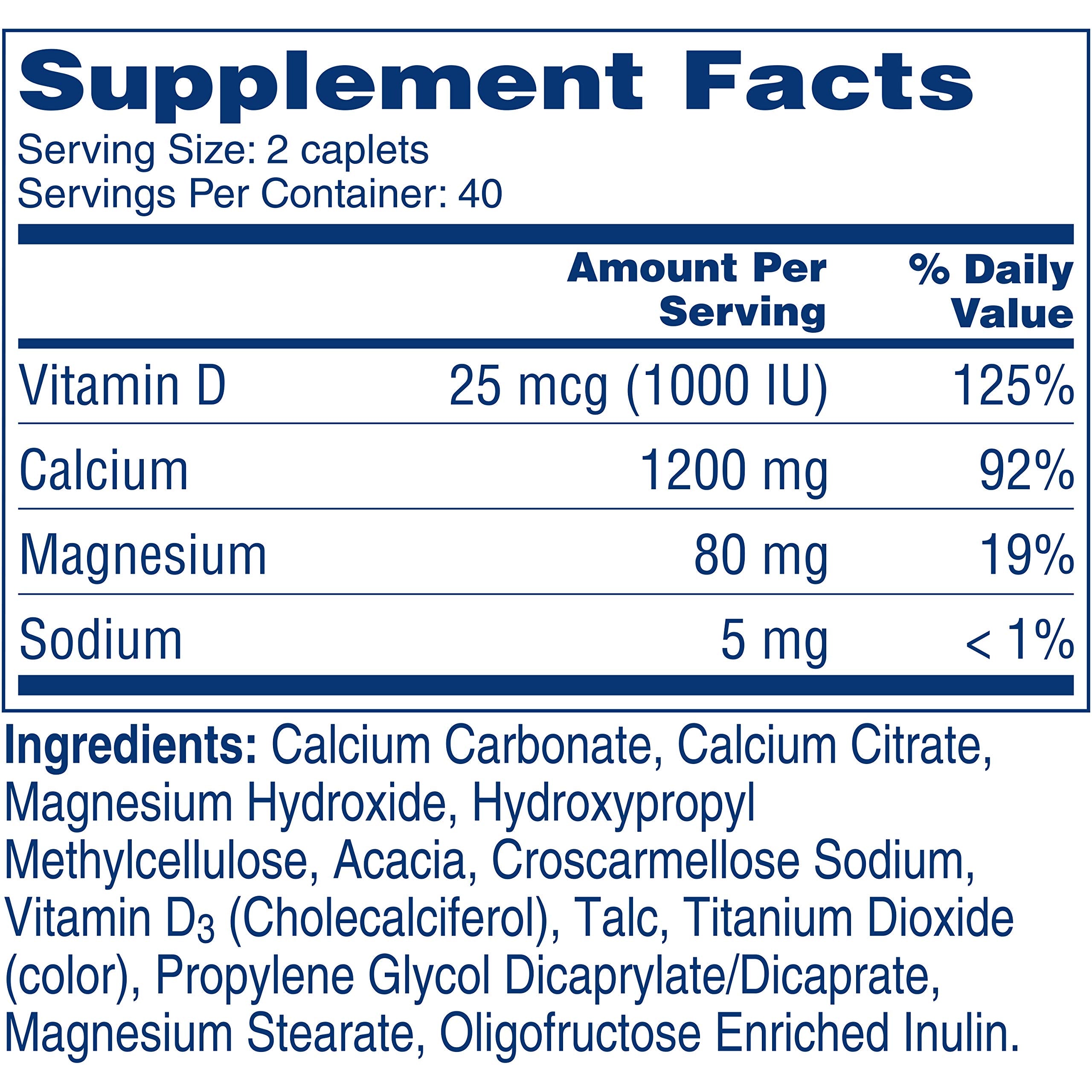 Citracal bottle top view with label reminding a daily dosage