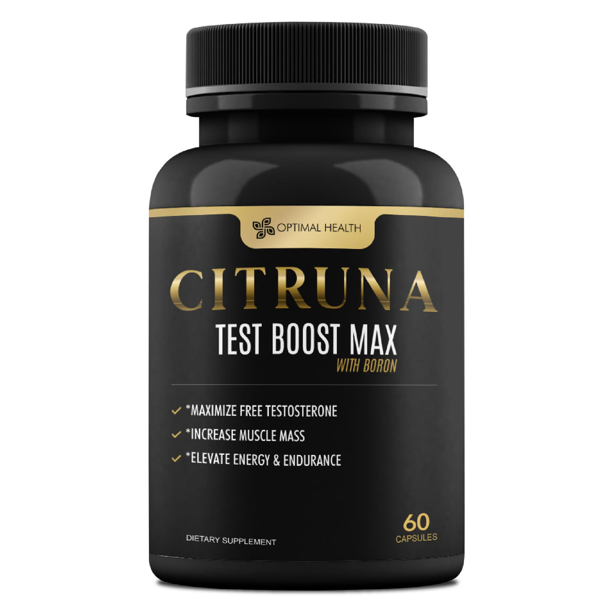 Citruna Test Boost Max bottle showing boron blend for endurance support