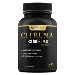 Citruna Test Boost Max bottle showing boron blend for endurance support