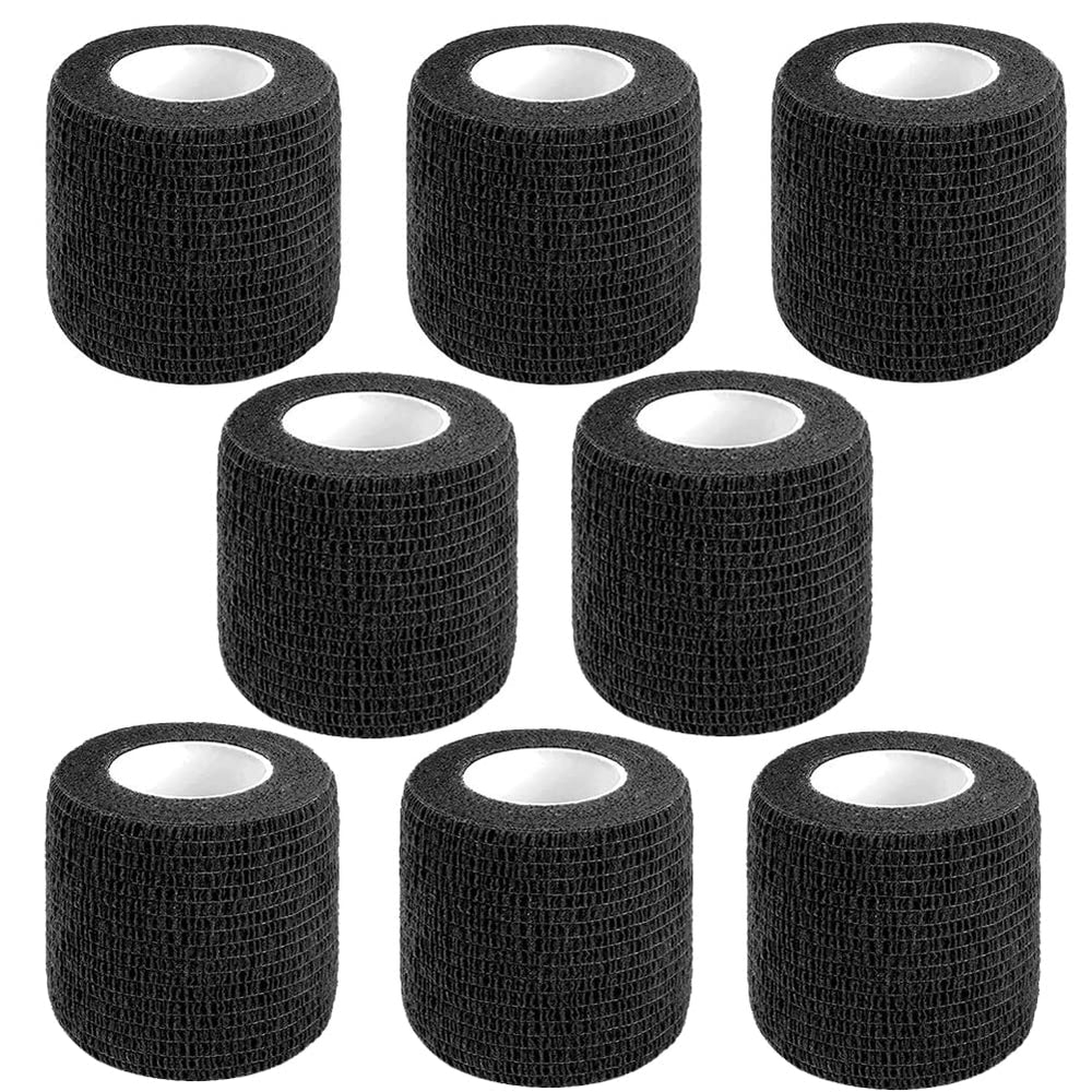 CIYAGPOOU self-adhesive bandage wrap 2in black offers breathable protection.