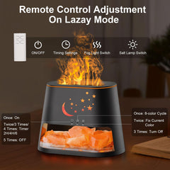 CJC Himalayan salt lamp kit white, 330-350g rock crystals glow softly.