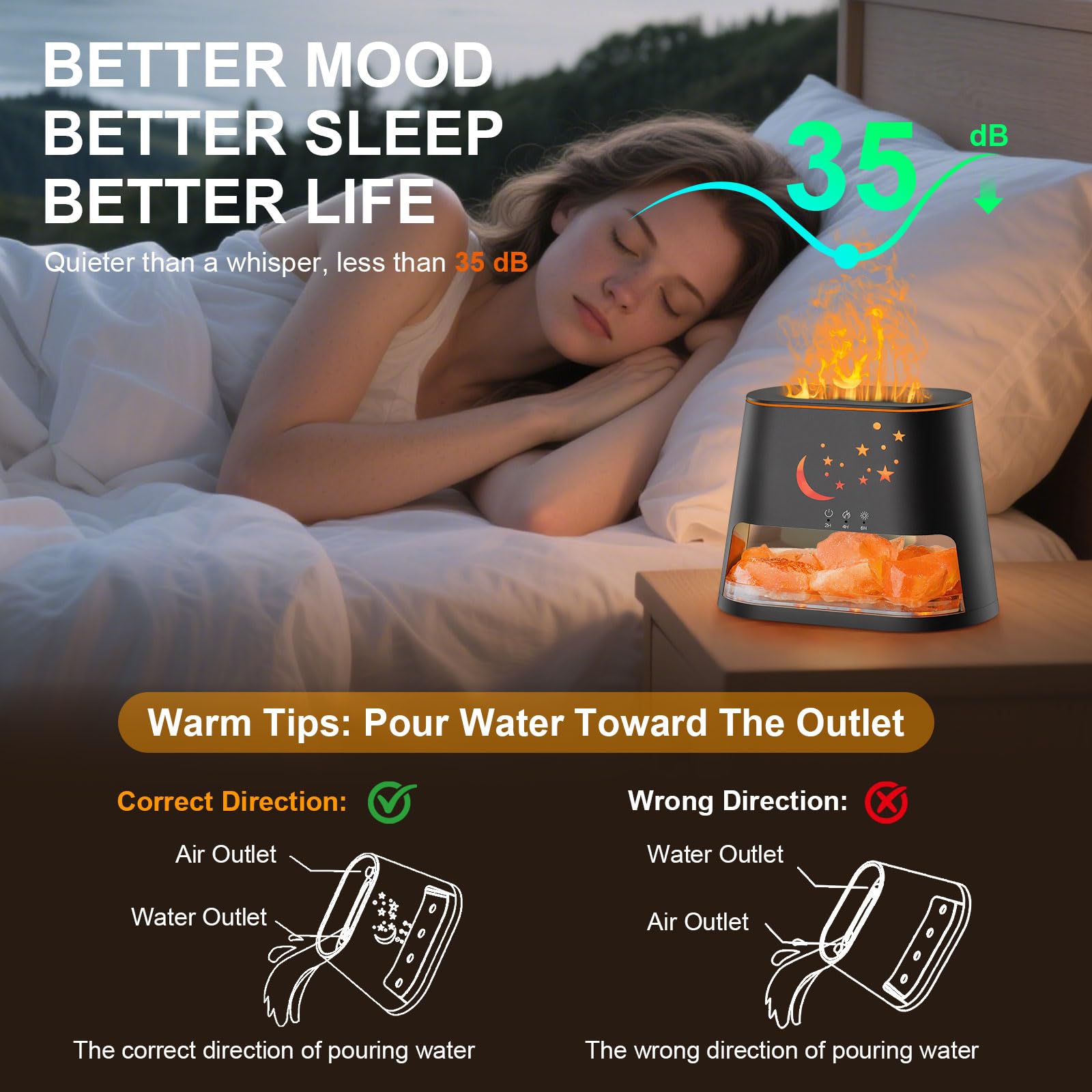 CJC remote control included for convenient diffuser adjustments from afar.