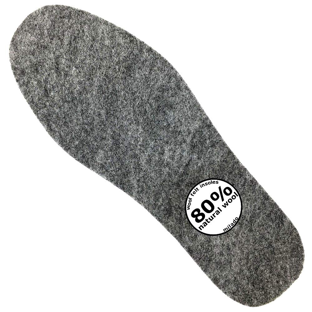 CJMILADO wool felt warm insoles top view for cozy daily wear