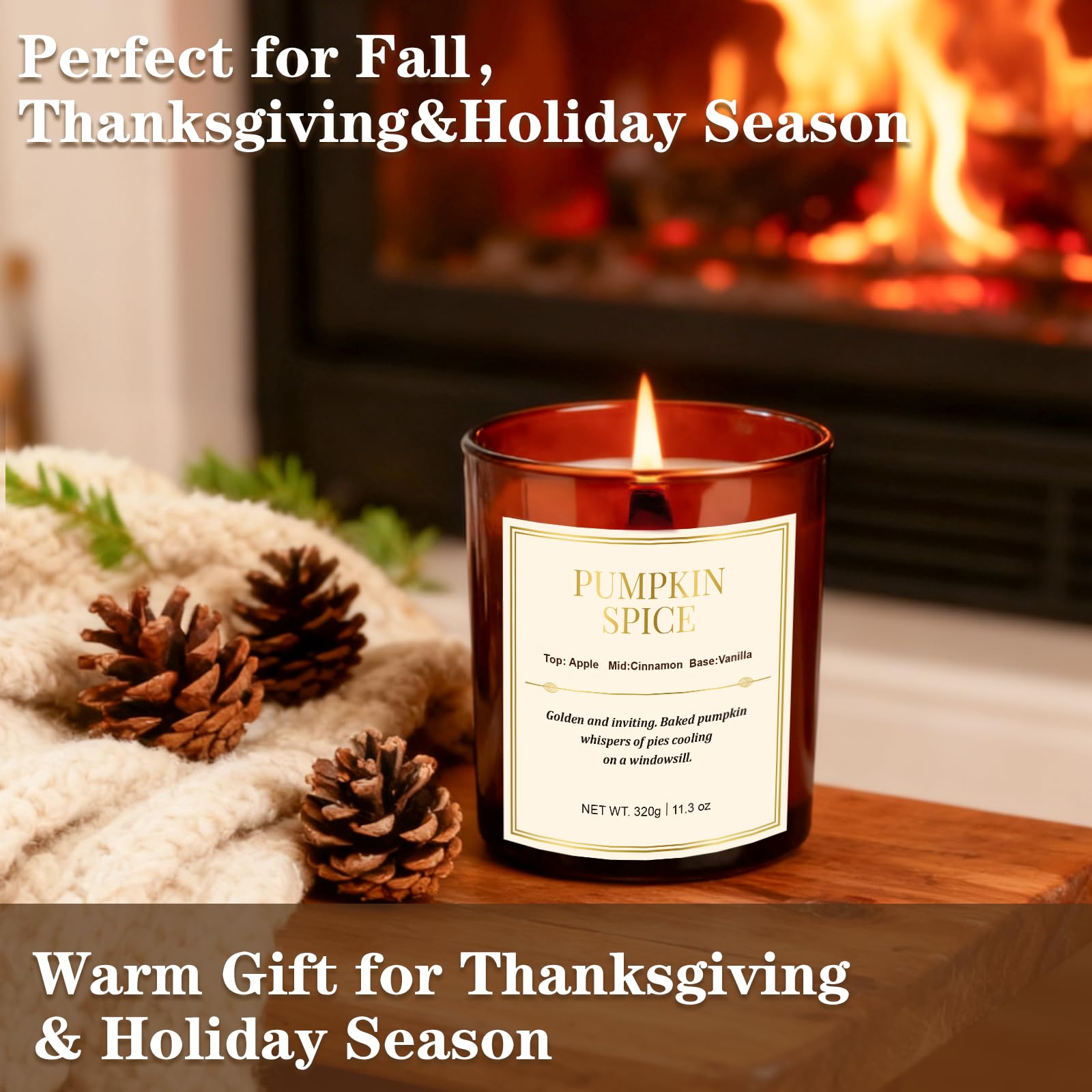 CJVIUS cozy dining room ambiance with pumpkin spice aroma.