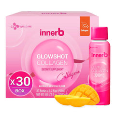 CJ Wellcare Innerb Glowshot Collagen bottle showing high-potency marine formula for skin hydration