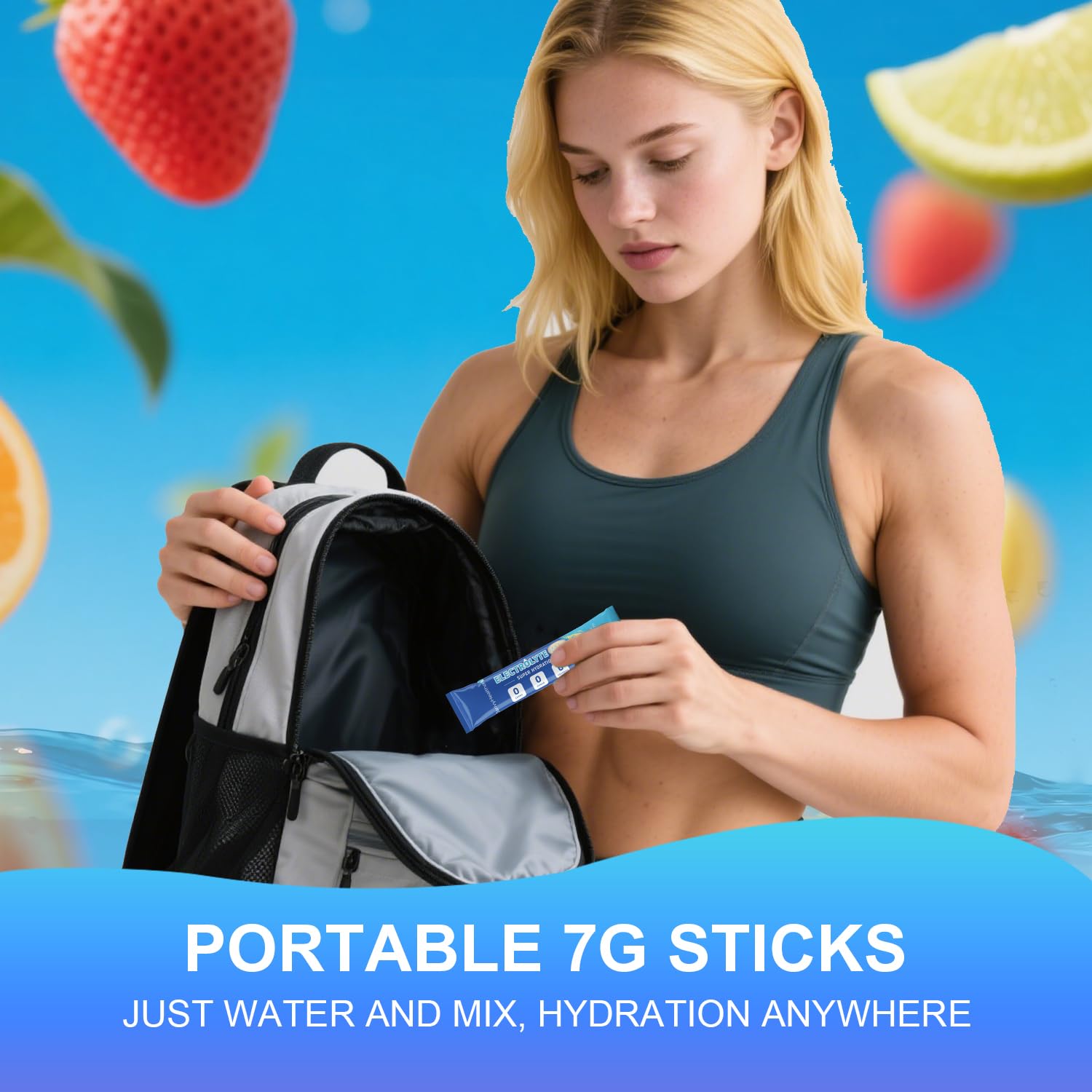 ClarivyHealthora travel pack on-the-go hydration solution.