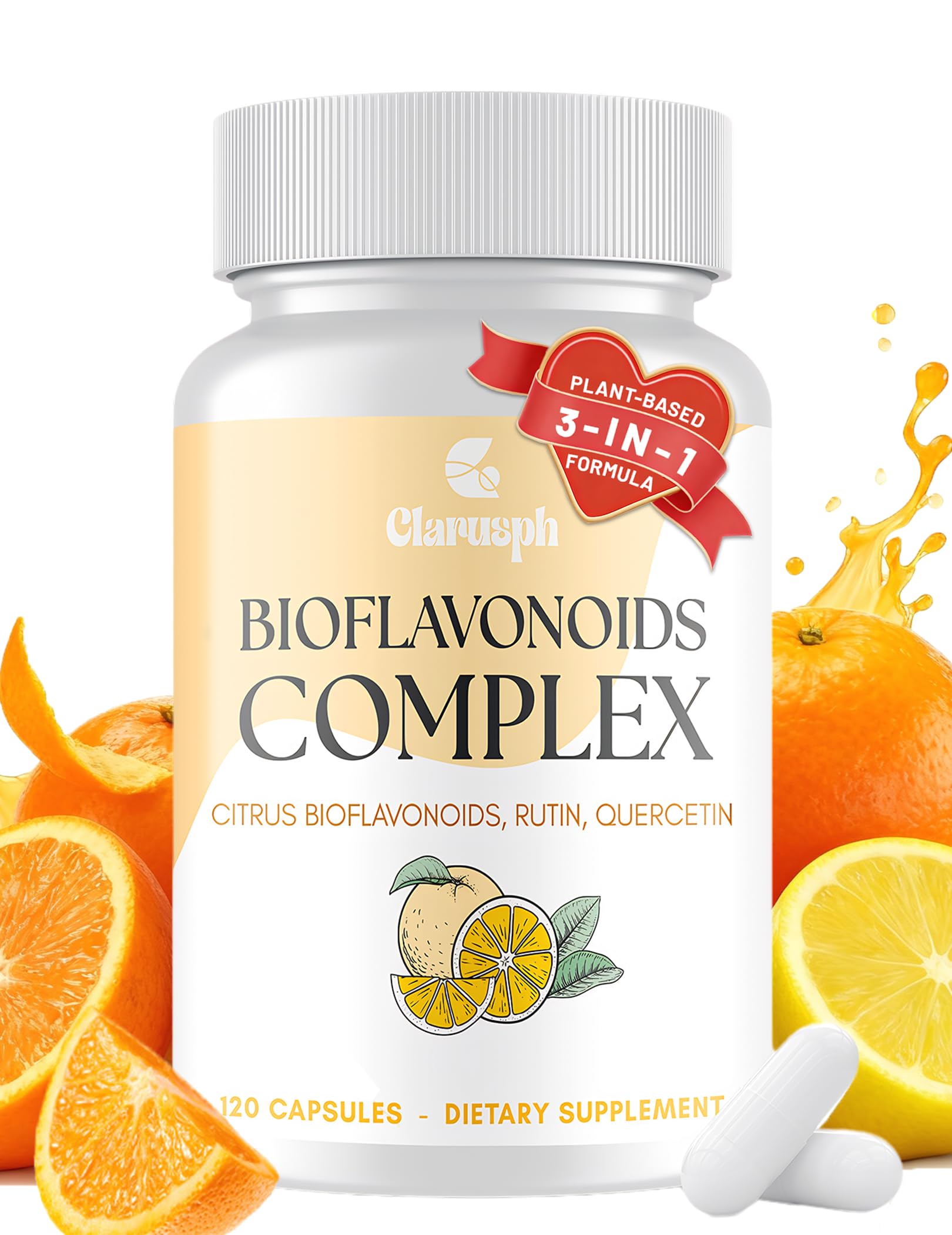 Clarusph Citrus Bioflavonoids bottle with capsules for antioxidant support