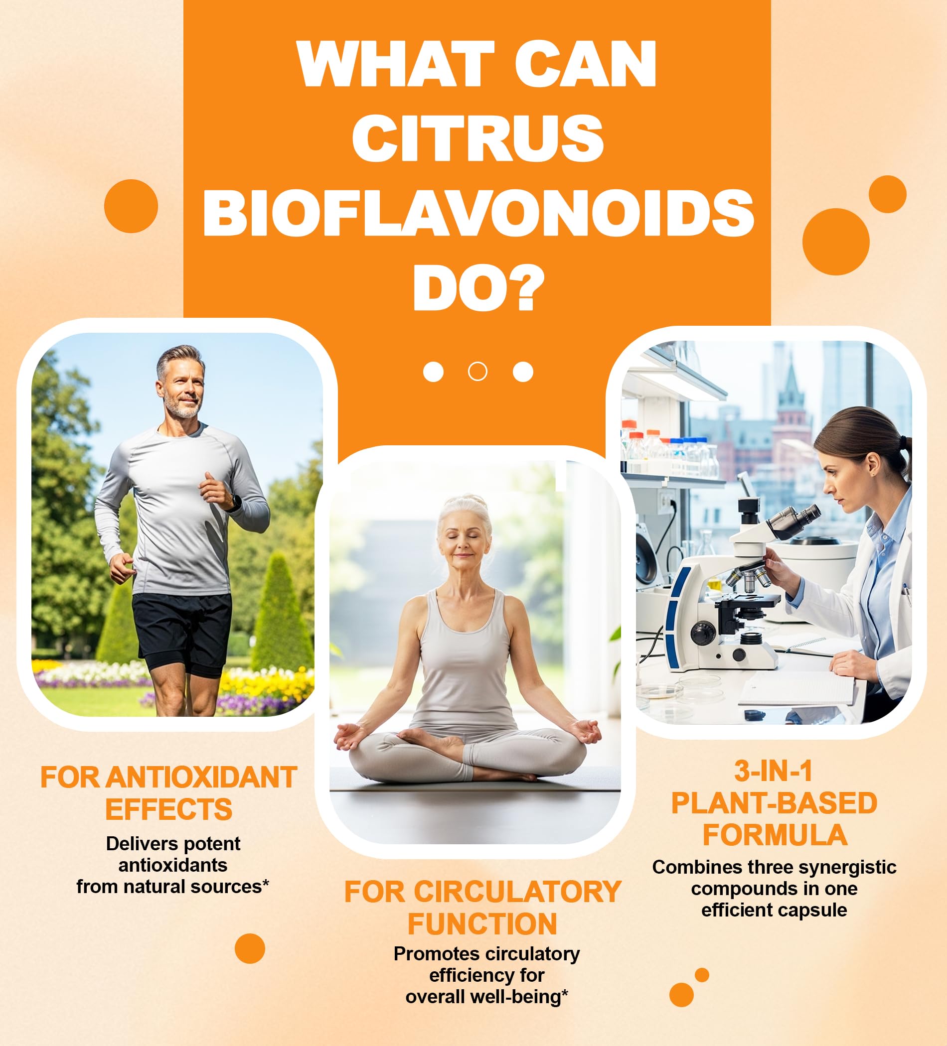 Clarusph Citrus Bioflavonoids capsules arranged for healthy circulation support