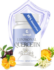 Clarusph Quercetin with Bromelain softgels bottle for convenient daily use