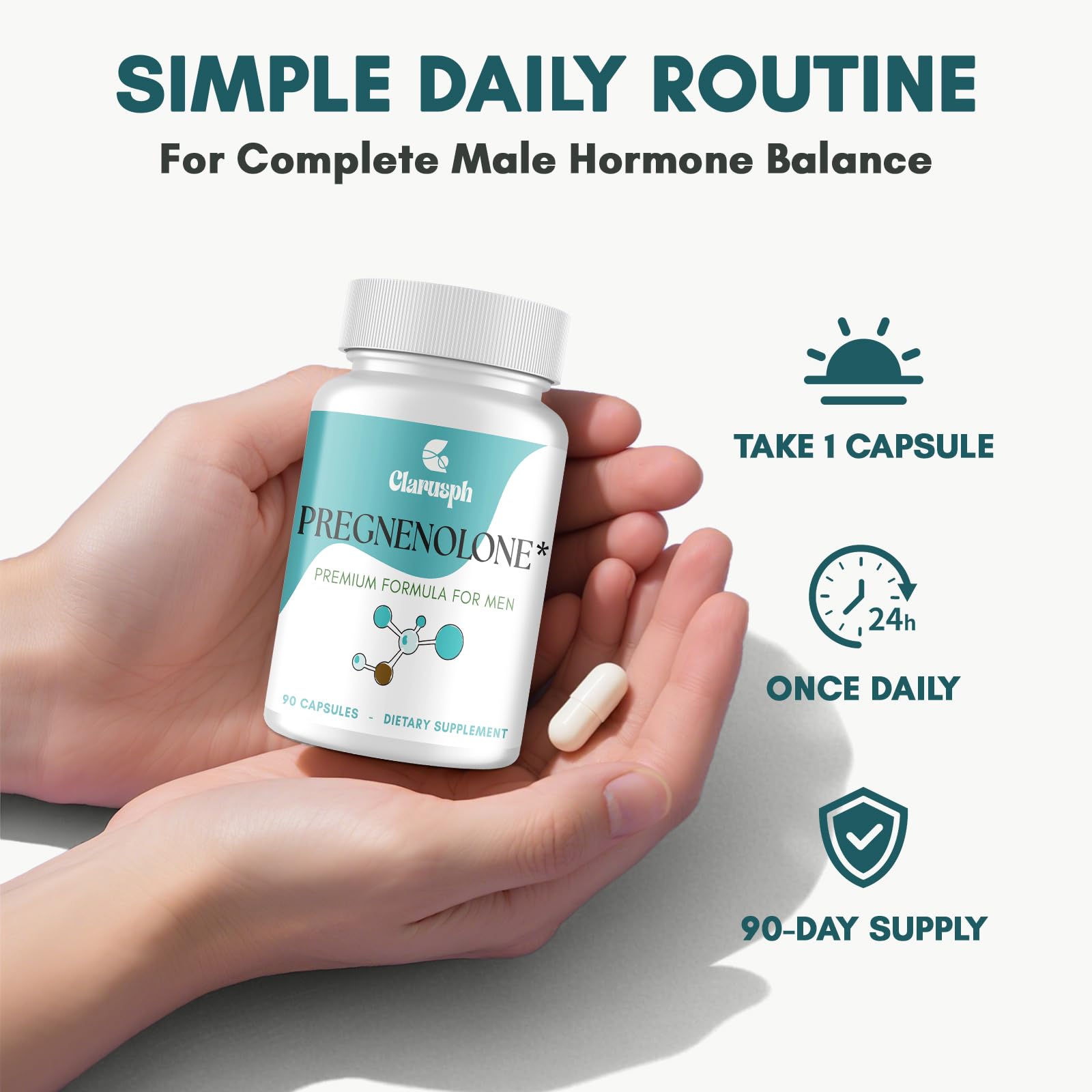 Clarusph simple-routine packaging scene invites easy daily support.