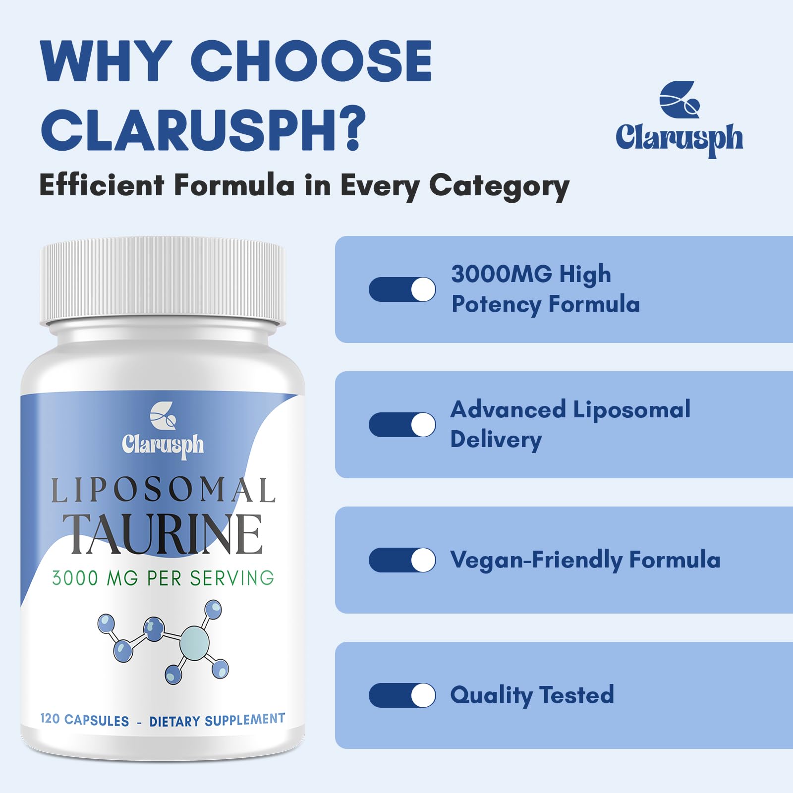 Clarusph Taurine daily-use scene with person prepping capsules for workout.