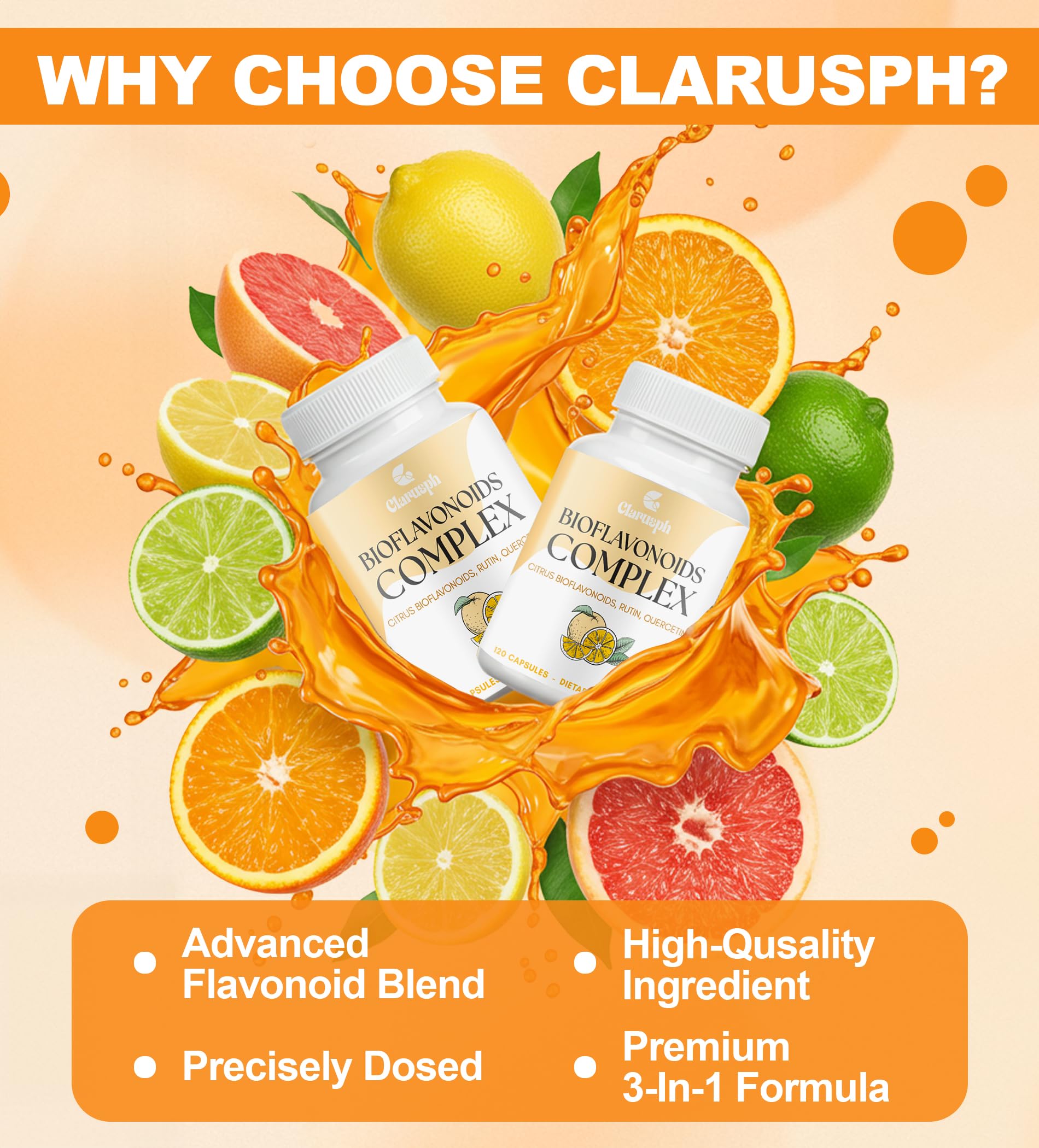 Clarusph vegan gluten-free label on the jar communicates plant-based purity