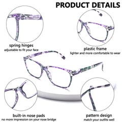 Close-up of CLASAGA pattern-design-2 frames highlighting lightweight comfort