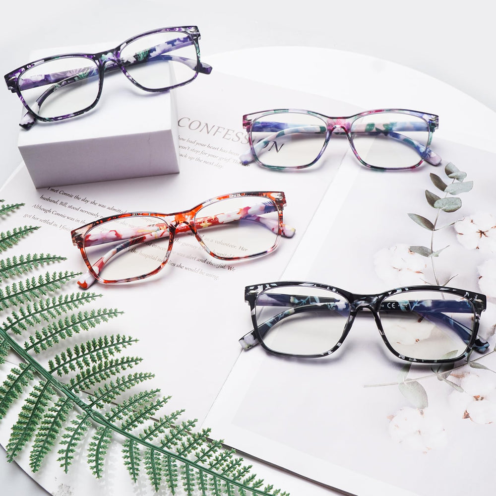 Travel-ready CLASAGA pattern-design-2 multifocus glasses in a case