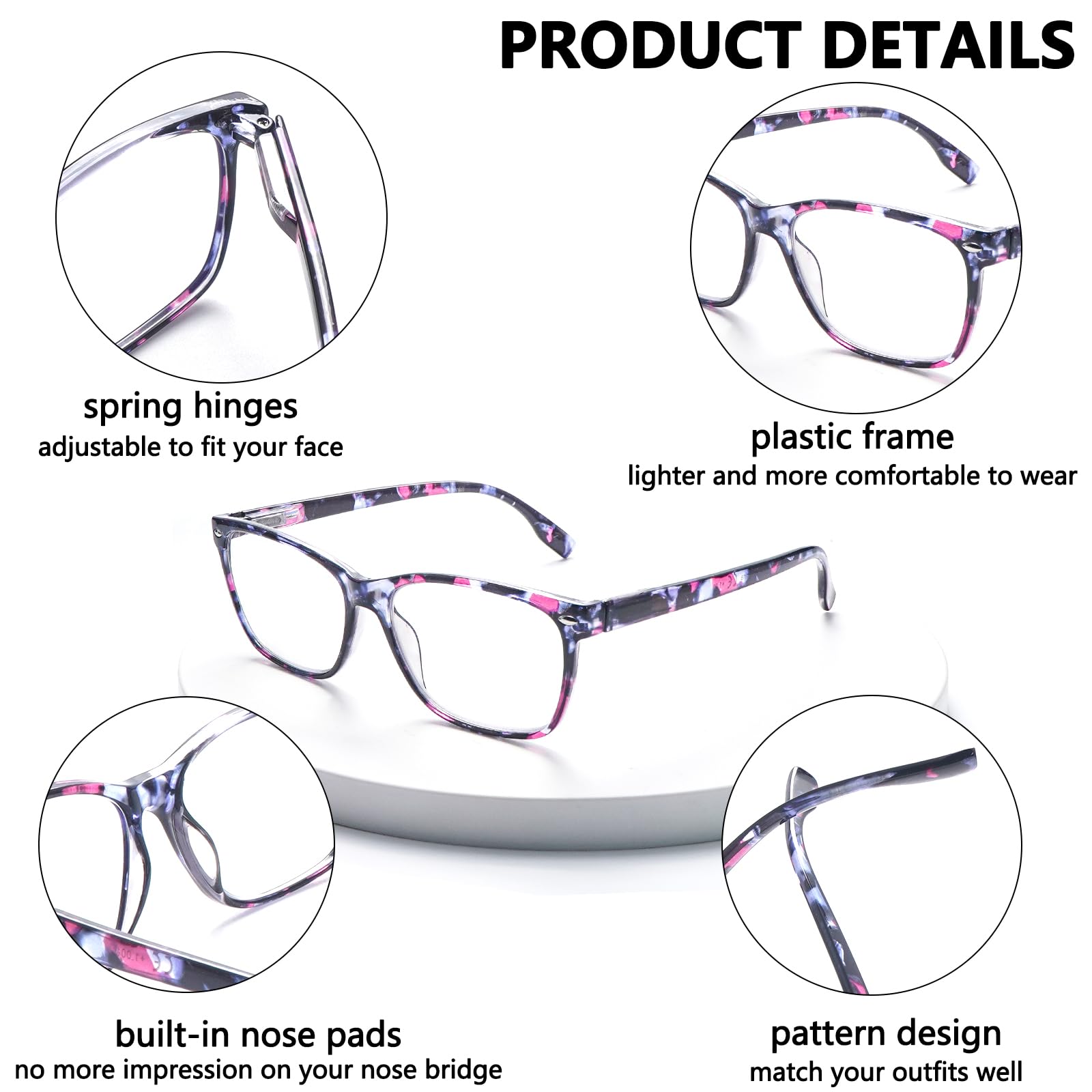 CLASAGA multifocus glasses on a user working at a computer