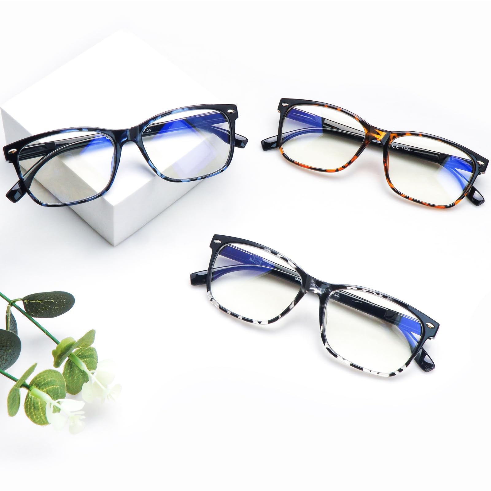Clasaga pattern print versatile eyewear for work, reading, and relaxing evenings.