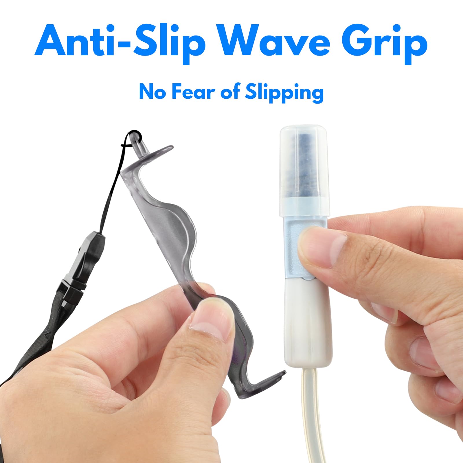 ClaspVital PD catheter holder drainage vents promoting rapid drying after shower.