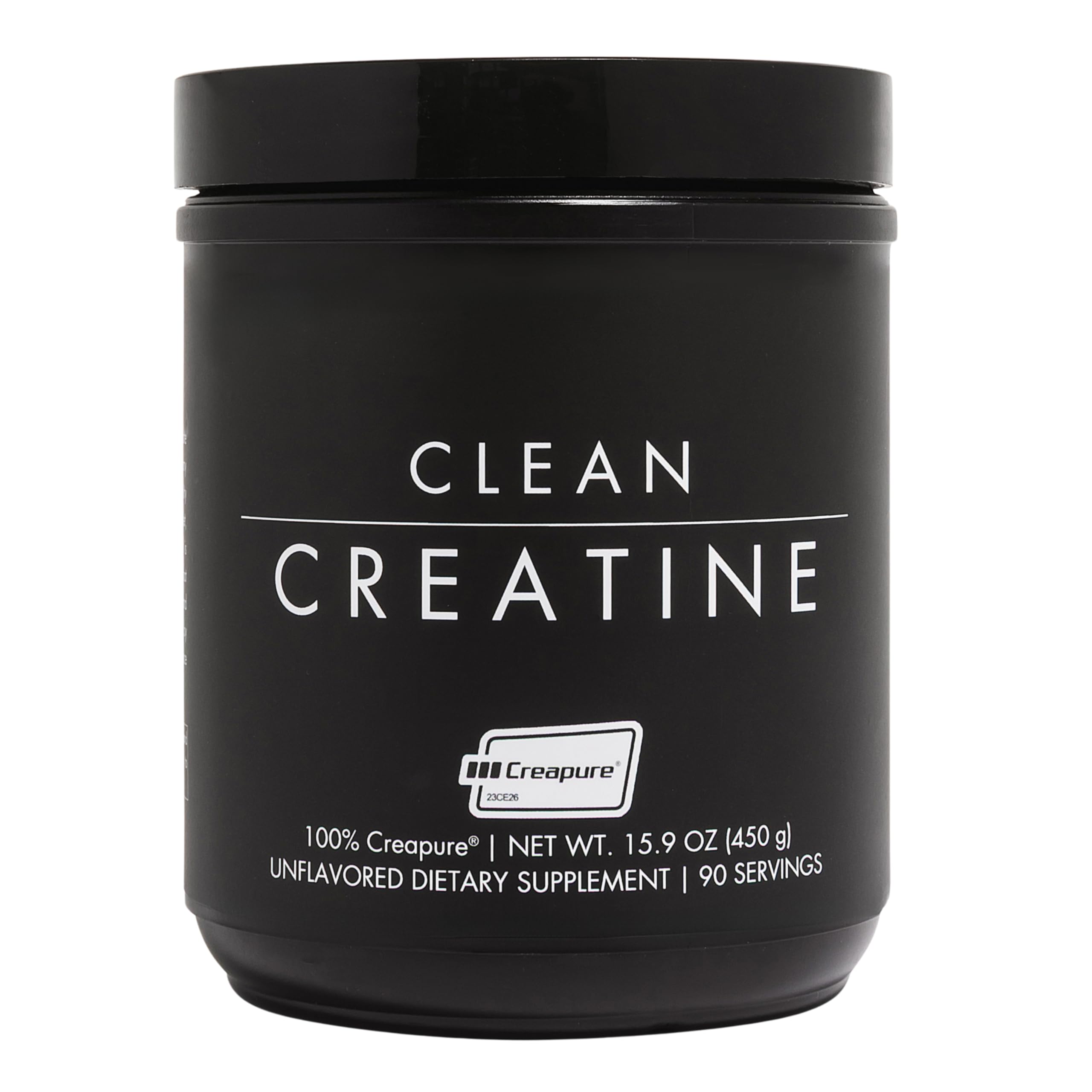 Clean Creatine powder unflavored bottle ready for versatile workouts and clean energy.