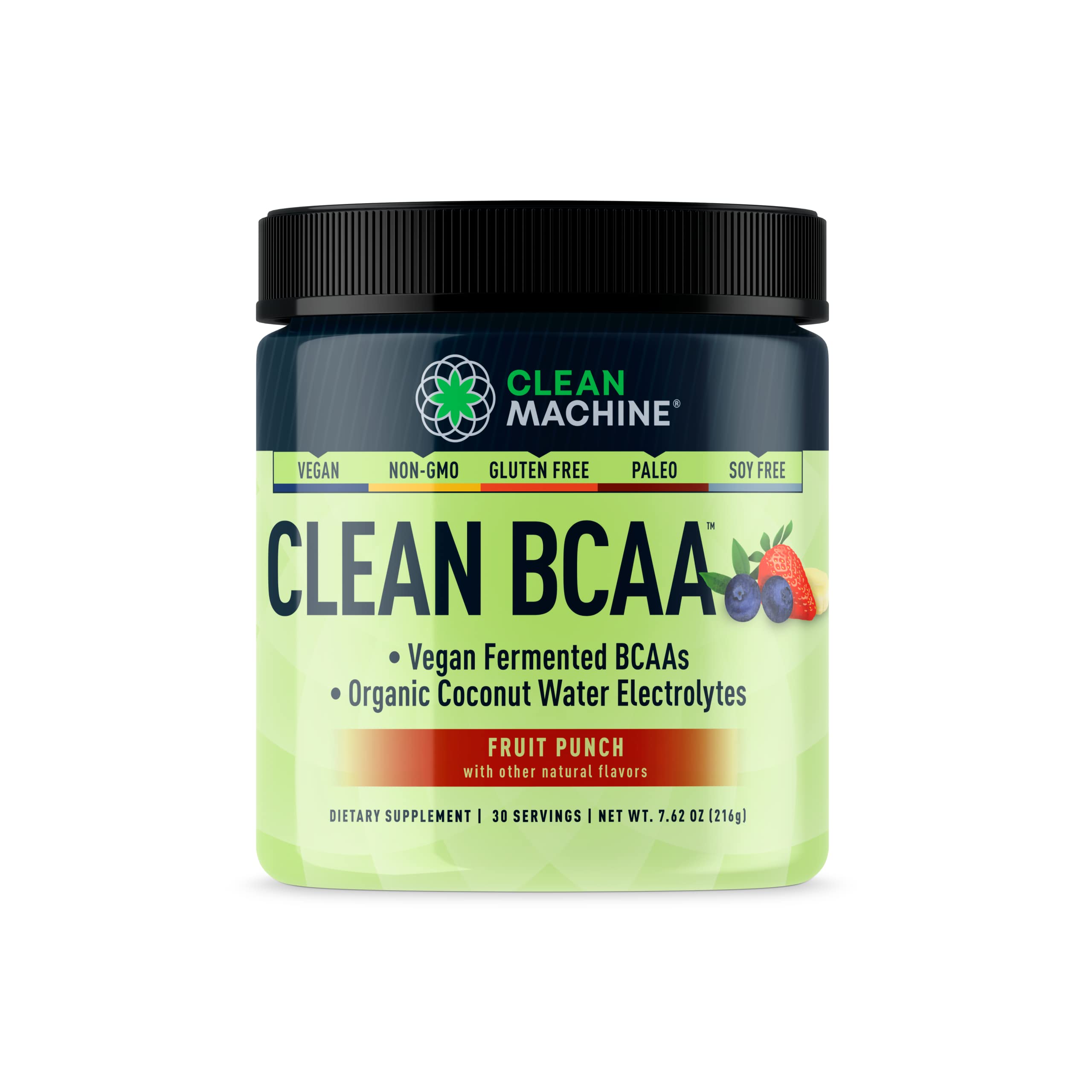 Clean Machine BCAA 2:1:1 bottle pour for convenient amino intake during workouts.