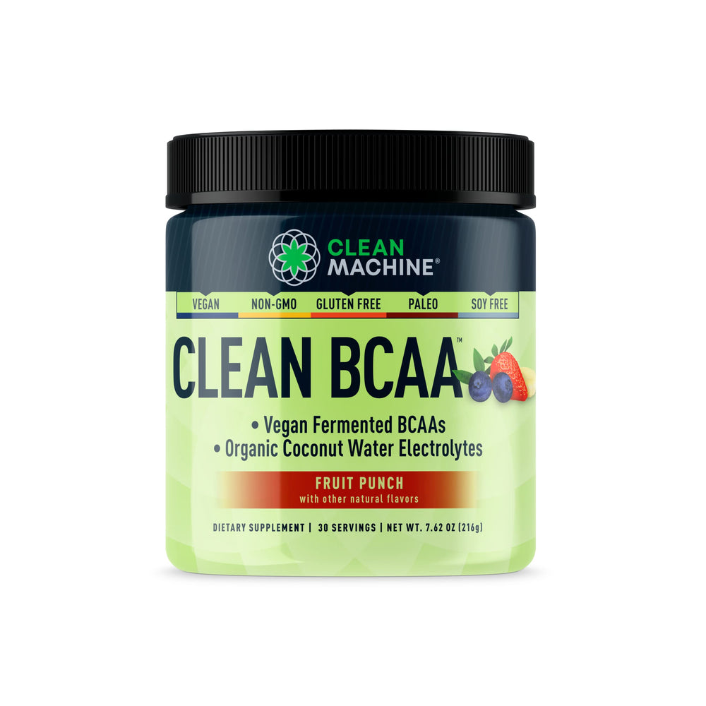 Clean Machine BCAA 2:1:1 bottle pour for convenient amino intake during workouts.