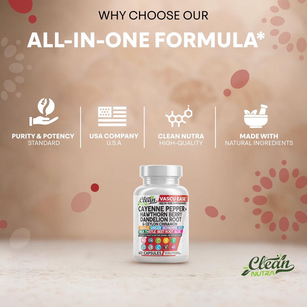 Clean Nutra Aloe Vera Cinnamon Ginger capsules bottle supporting immune balance