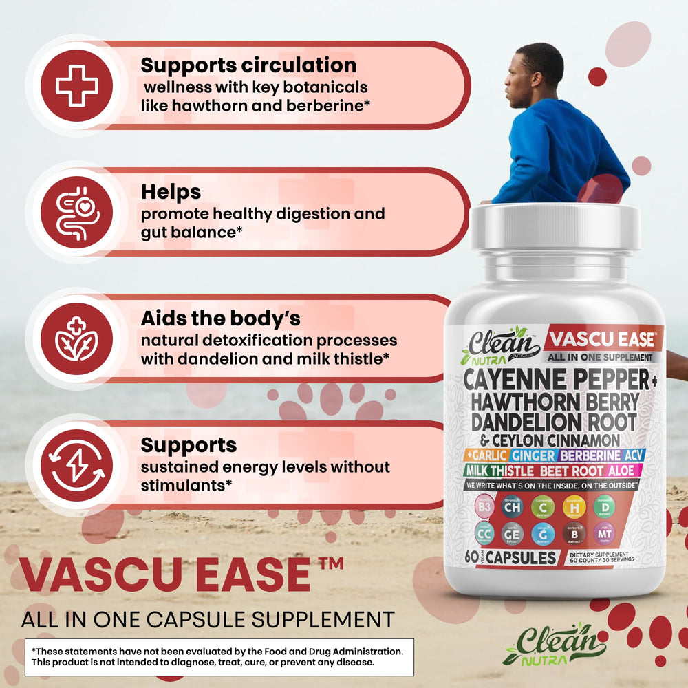 Clean Nutra Apple Cider Vinegar capsules with Aloe Vera for holistic wellness