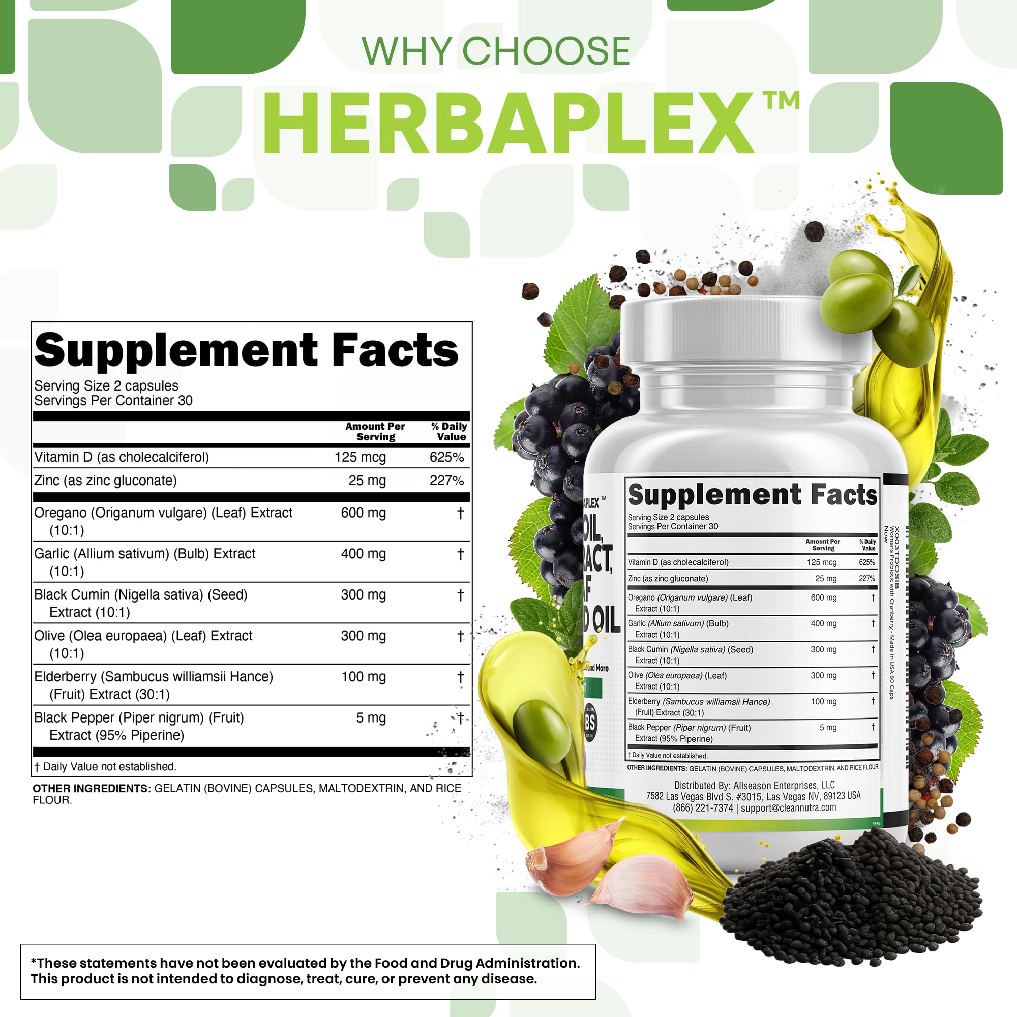 Clean Nutra black seed oil capsules in powder form for versatile daily use.