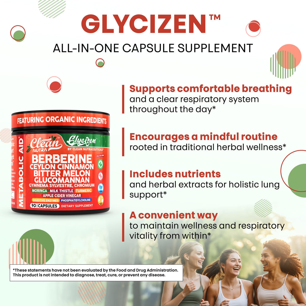Two GlyciZen capsules daily pictured to illustrate a simple routine.