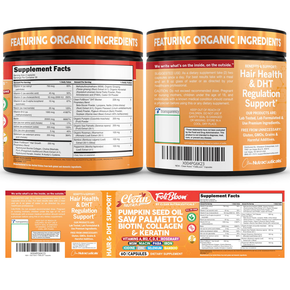 Clean Nutra daily-use packaging emphasizing consistency for men and women