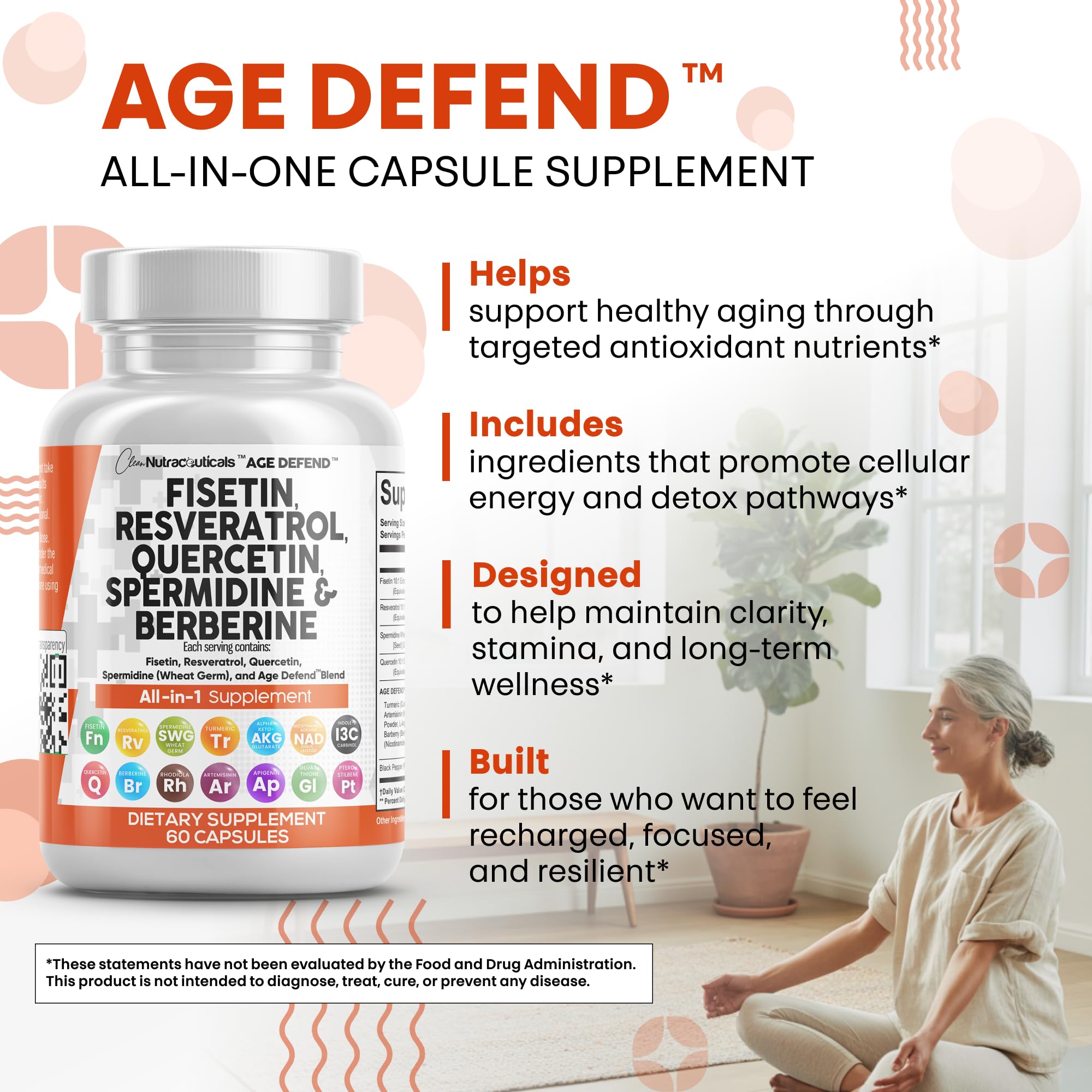 Clean Nutraceuticals bottle on desk suggests an easy wellness routine