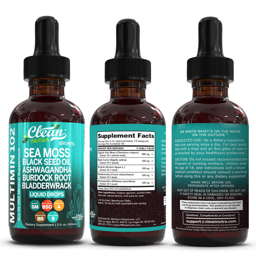 Clean Nutraceuticals Drops added to tea or juice for versatile daily wellness.