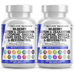 Clean Nutra Eye Vitamins bottle front with bilberry and lutein for daily eye support