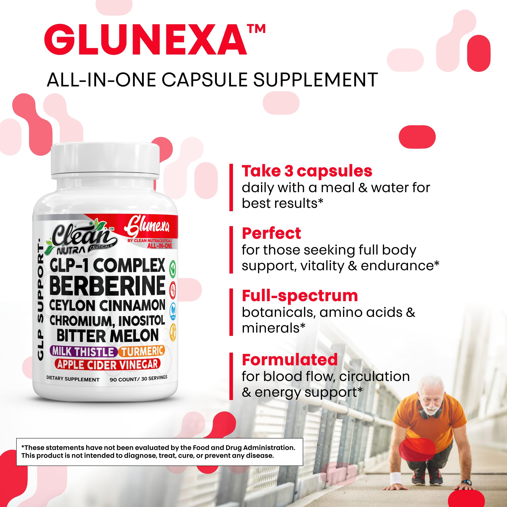 Glunexa apple cider vinegar pill with chromium for metabolic support