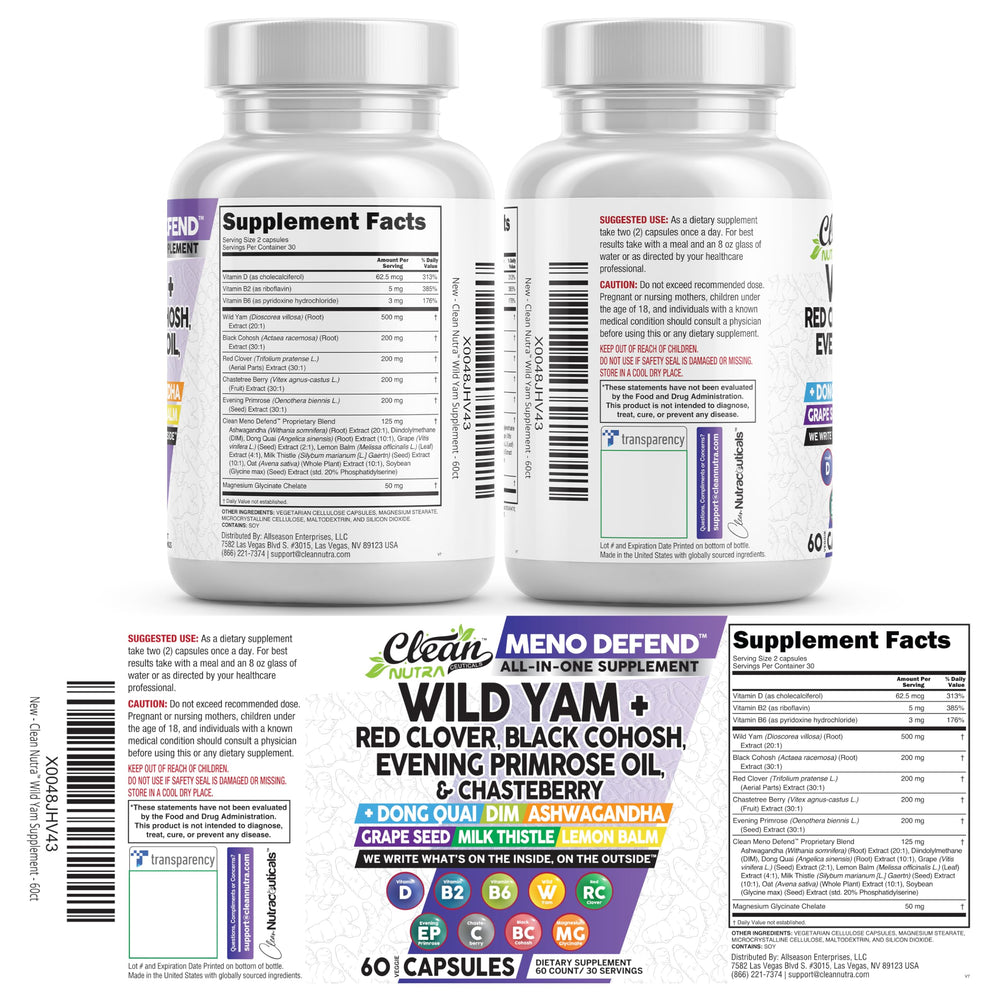 Clean Nutra Grape Seed Extract capsules bottle featuring antioxidant support and vitality.