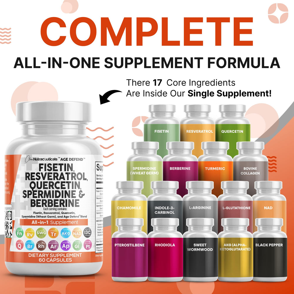 Clean Nutraceuticals ingredients panel highlights key antioxidants and extracts
