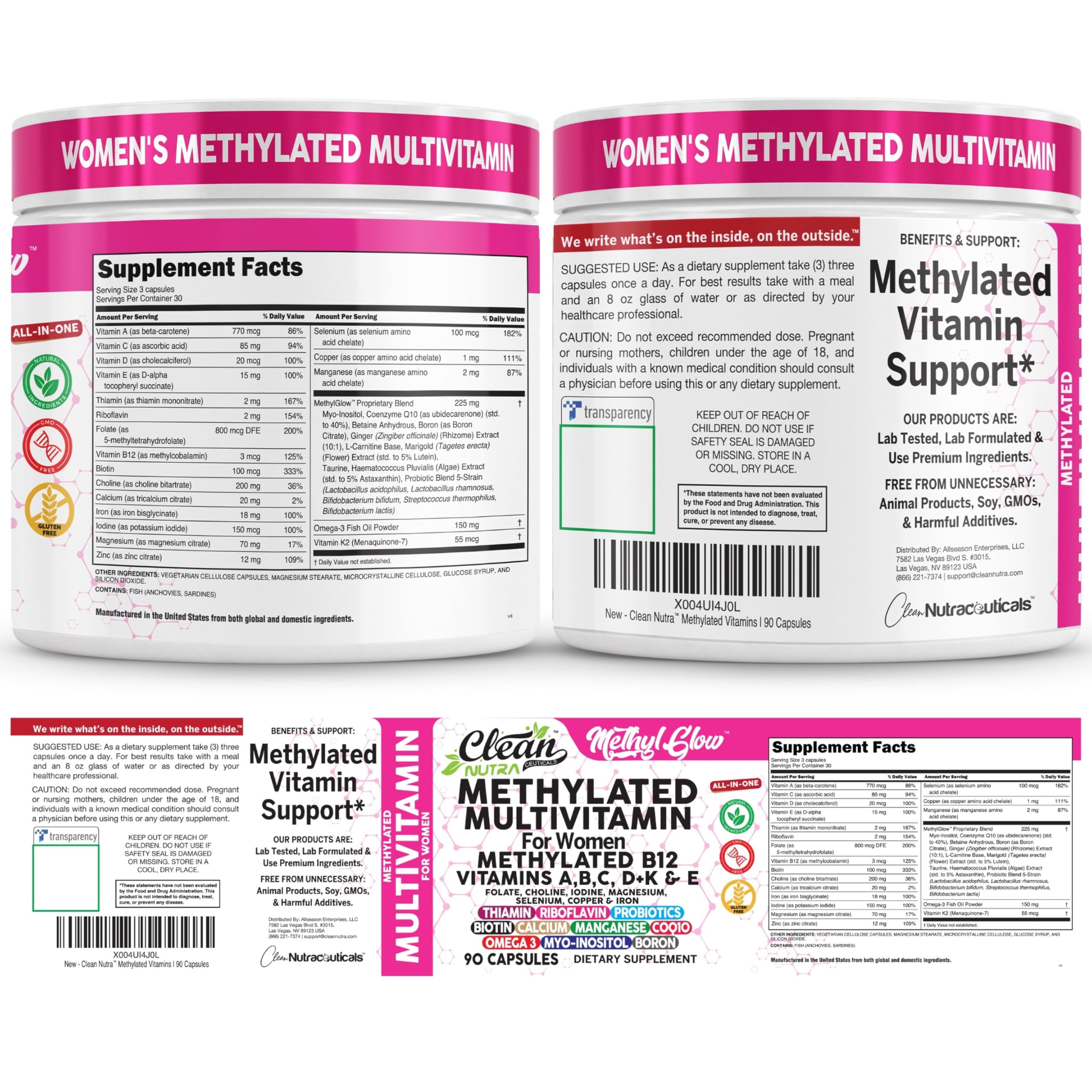 Vitamin B12 capsule from Clean Nutra Methyl Glow emphasizes cellular energy support.
