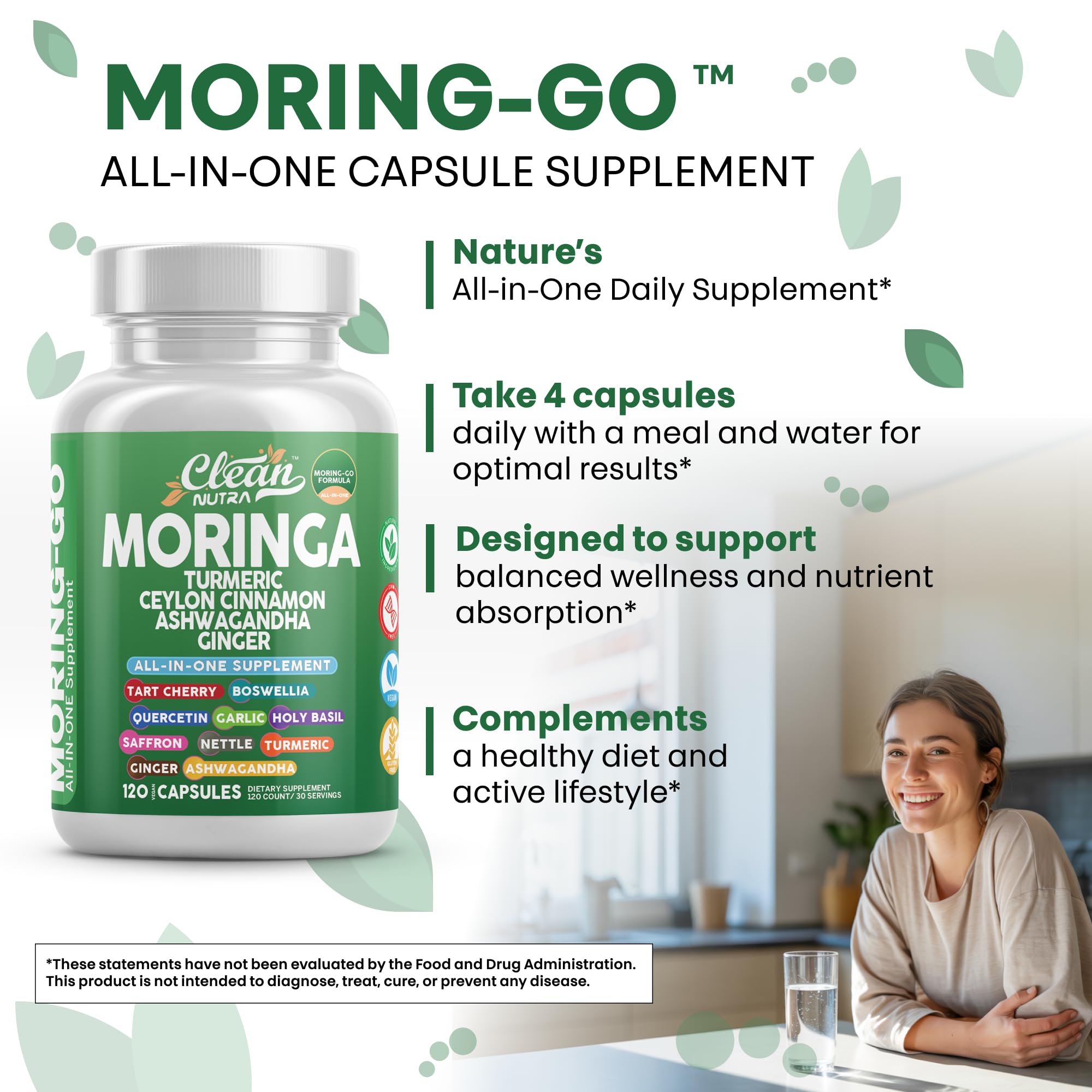 Packaging box highlights the herbal fusion blend