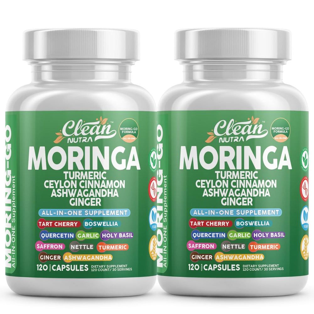 Clean Nutra Moring-Go bottle front view for daily capsule use